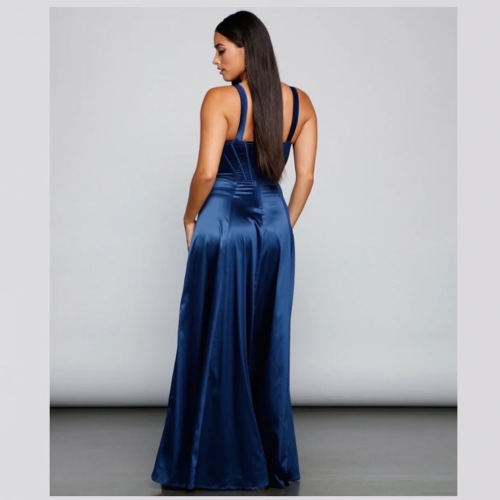 Windsor Rae Formal Blue Dress - Picture 2 of 3